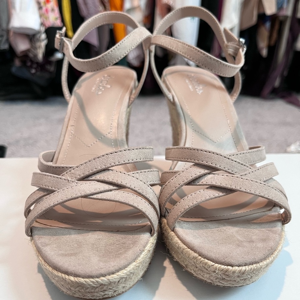 4” espadrille wedges